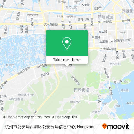 杭州市公安局西湖区公安分局信息中心 map