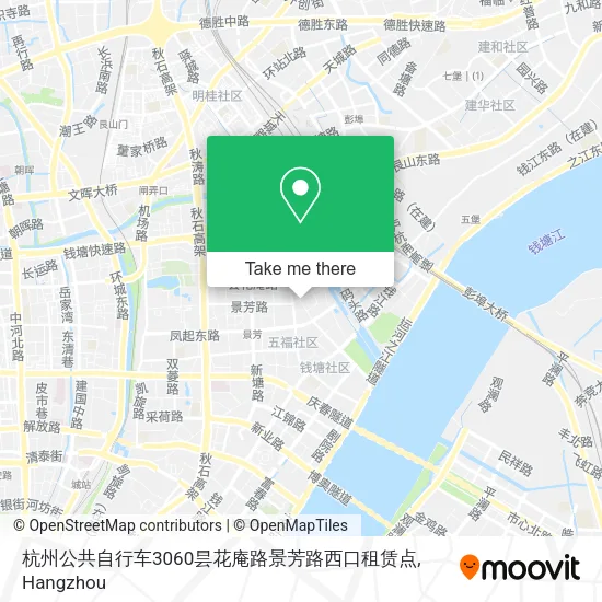 杭州公共自行车3060昙花庵路景芳路西口租赁点 map