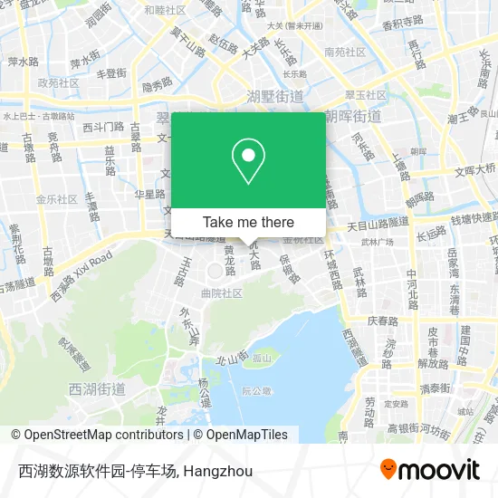 西湖数源软件园-停车场 map