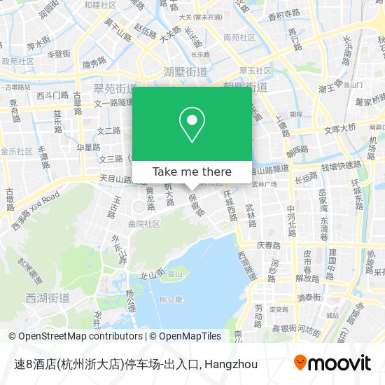 速8酒店(杭州浙大店)停车场-出入口 map