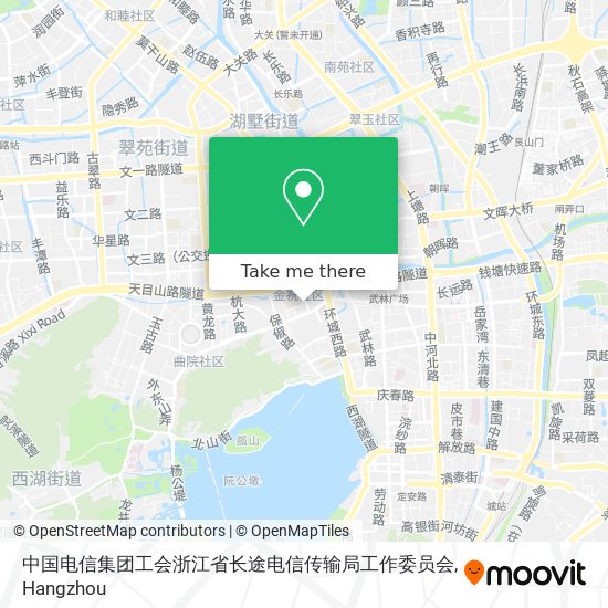 中国电信集团工会浙江省长途电信传输局工作委员会 map
