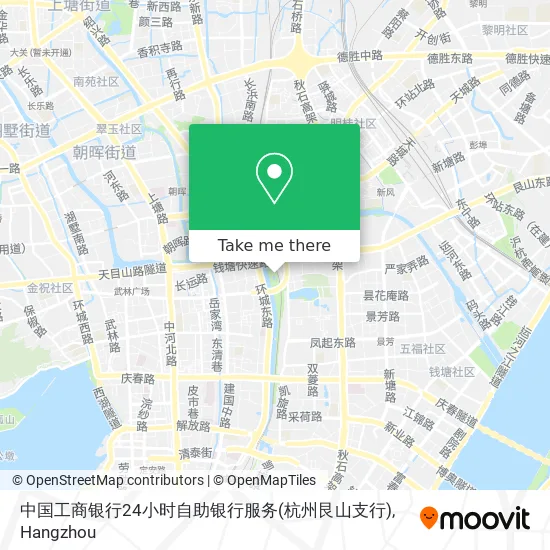 中国工商银行24小时自助银行服务(杭州艮山支行) map