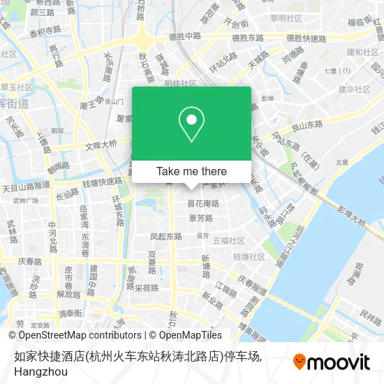 如家快捷酒店(杭州火车东站秋涛北路店)停车场 map