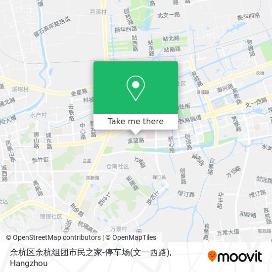 余杭区余杭组团市民之家-停车场(文一西路) map