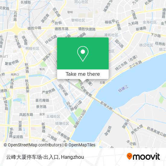 云峰大厦停车场-出入口 map