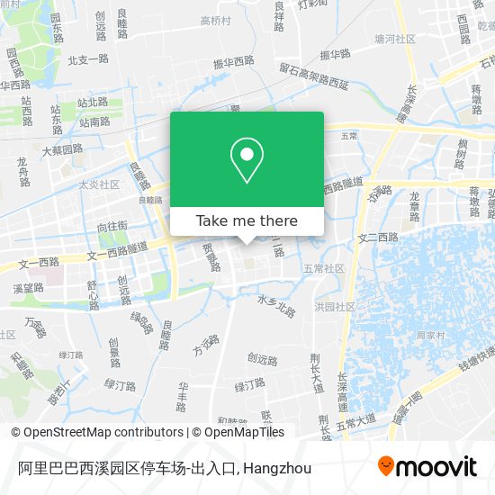 阿里巴巴西溪园区停车场-出入口 map