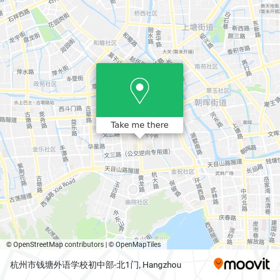 杭州市钱塘外语学校初中部-北1门 map