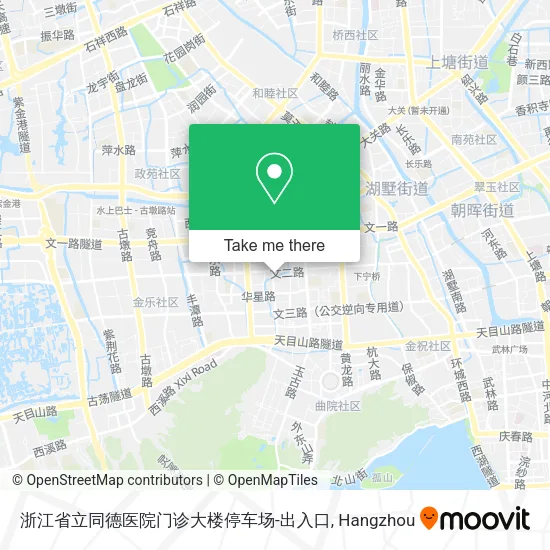 浙江省立同德医院门诊大楼停车场-出入口 map