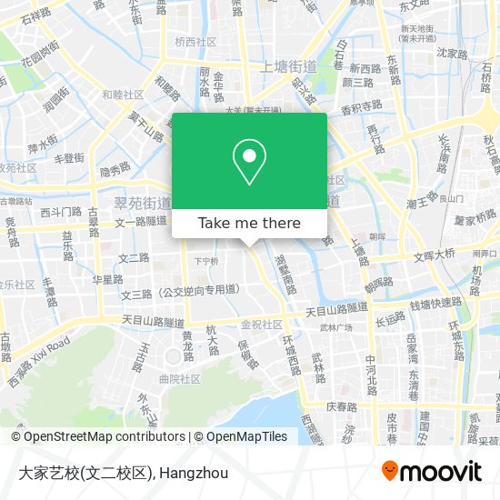 大家艺校(文二校区) map
