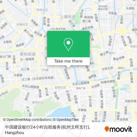 中国建设银行24小时自助服务(杭州文晖支行) map