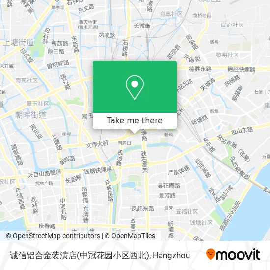 诚信铝合金装潢店(中冠花园小区西北) map