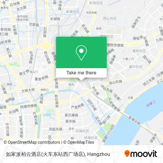 如家派柏云酒店(火车东站西广场店) map