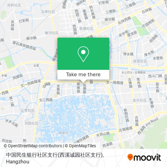 中国民生银行社区支行(西溪诚园社区支行) map