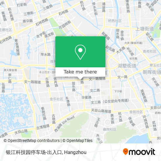 银江科技园停车场-出入口 map