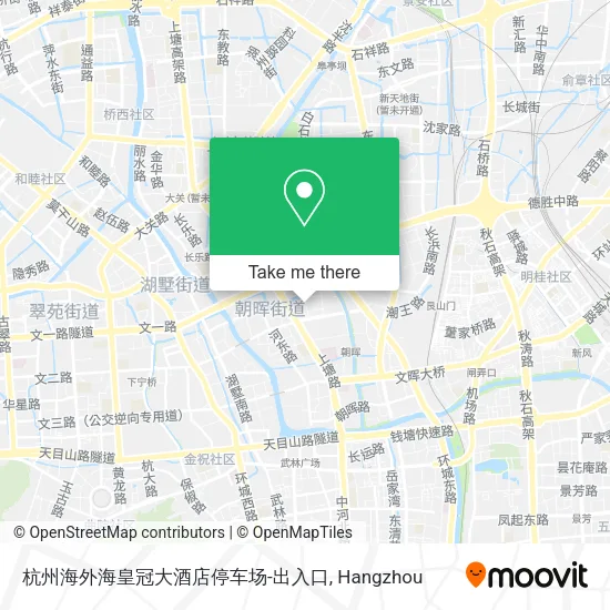 杭州海外海皇冠大酒店停车场-出入口 map