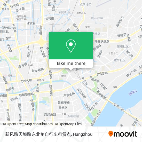 新风路天城路东北角自行车租赁点 map