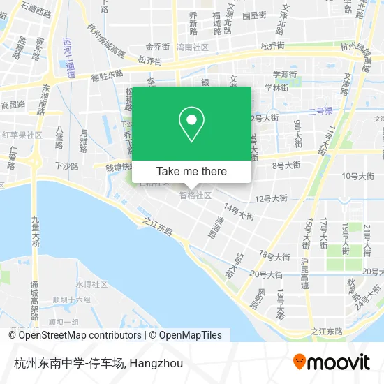 杭州东南中学-停车场 map
