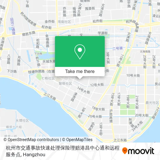 杭州市交通事故快速处理保险理赔港昌中心通和远程服务点 map