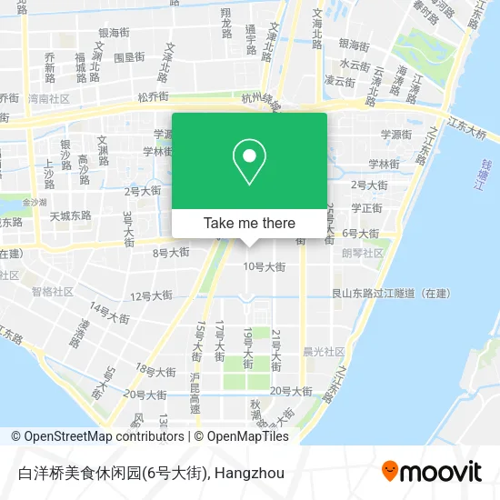 白洋桥美食休闲园(6号大街) map