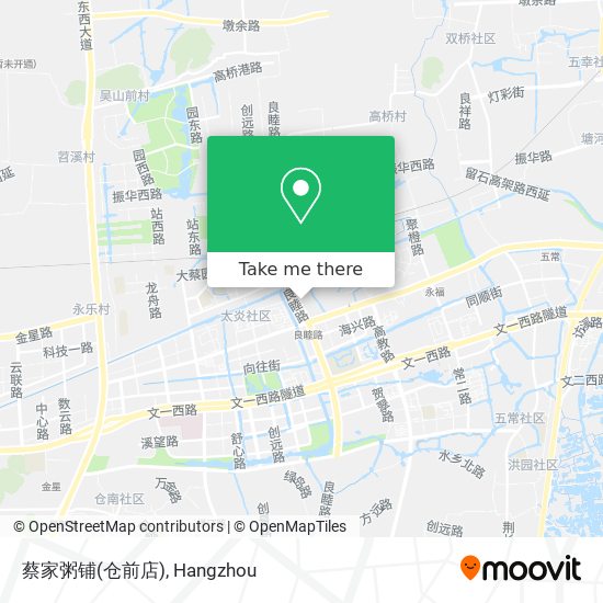 蔡家粥铺(仓前店) map