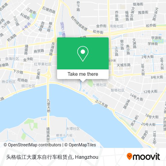 头格临江大厦东自行车租赁点 map