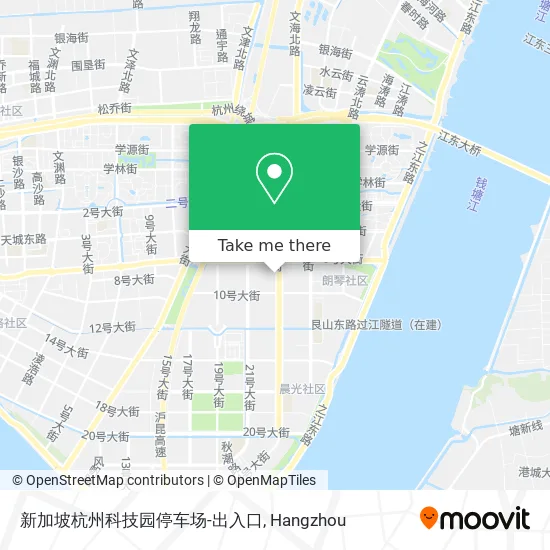 新加坡杭州科技园停车场-出入口 map