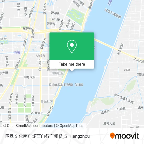 围垦文化南广场西自行车租赁点 map