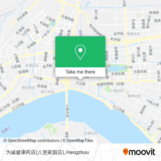 为诚健康药店(八堡家园店) map