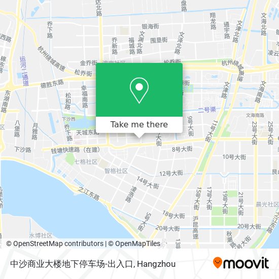 中沙商业大楼地下停车场-出入口 map