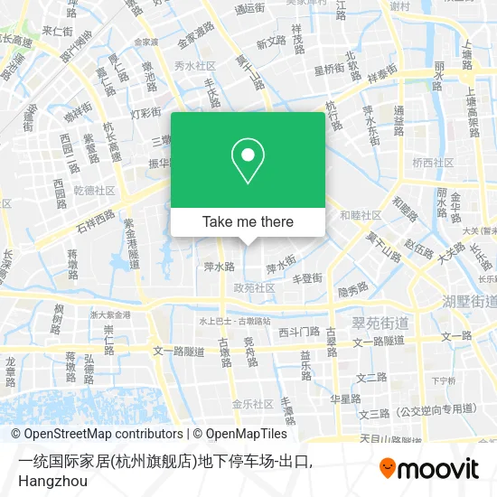 一统国际家居(杭州旗舰店)地下停车场-出口 map