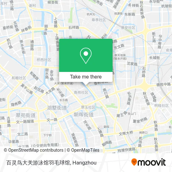 百灵鸟大关游泳馆羽毛球馆 map