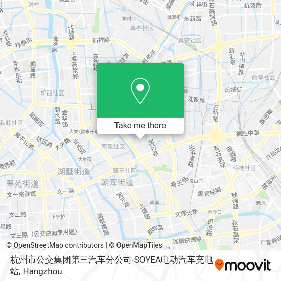 杭州市公交集团第三汽车分公司-SOYEA电动汽车充电站 map