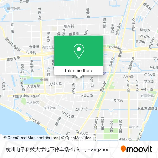 杭州电子科技大学地下停车场-出入口 map