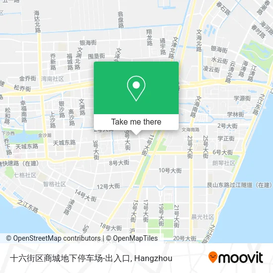 十六街区商城地下停车场-出入口 map