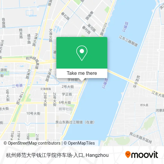 杭州师范大学钱江学院停车场-入口 map