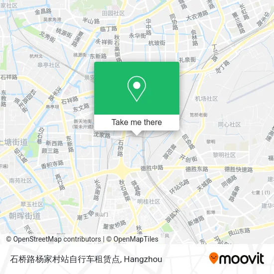 石桥路杨家村站自行车租赁点 map