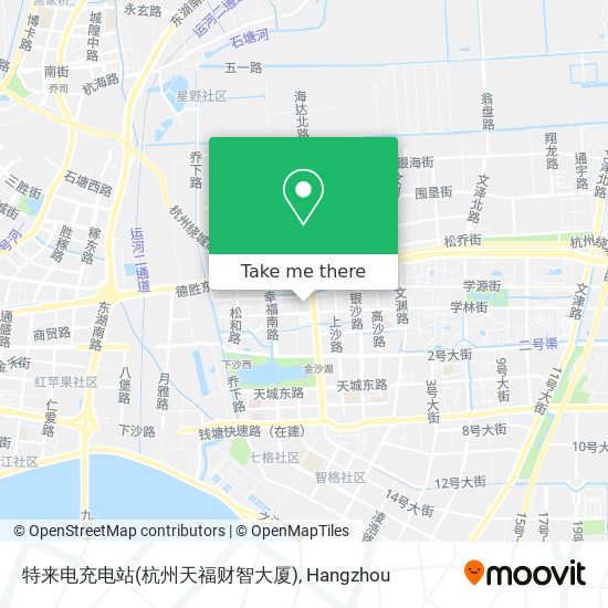 特来电充电站(杭州天福财智大厦) map