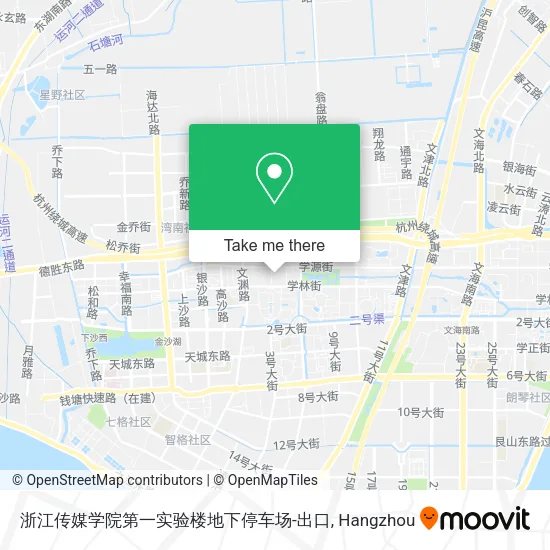 浙江传媒学院第一实验楼地下停车场-出口 map
