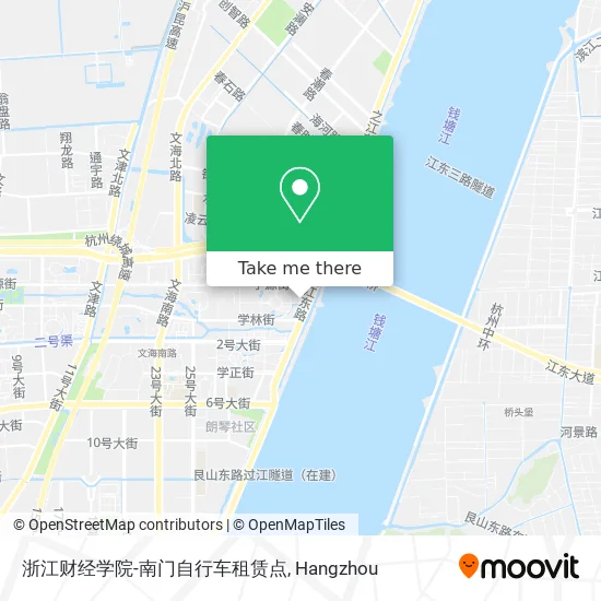 浙江财经学院-南门自行车租赁点 map