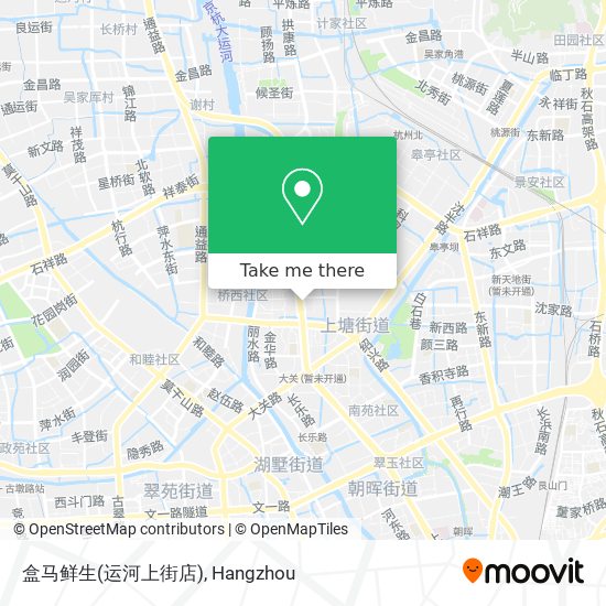 盒马鲜生(运河上街店) map