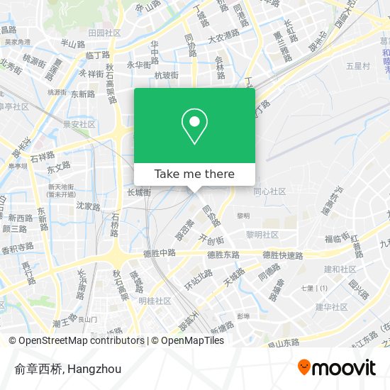 俞章西桥 map