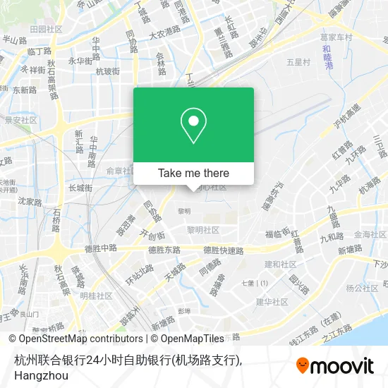 杭州联合银行24小时自助银行(机场路支行) map
