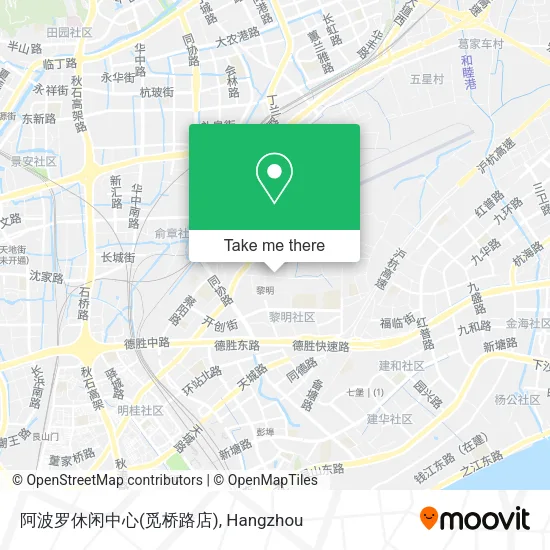 阿波罗休闲中心(觅桥路店) map