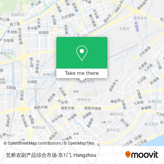 笕桥农副产品综合市场-东1门 map
