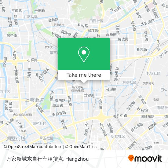万家新城东自行车租赁点 map