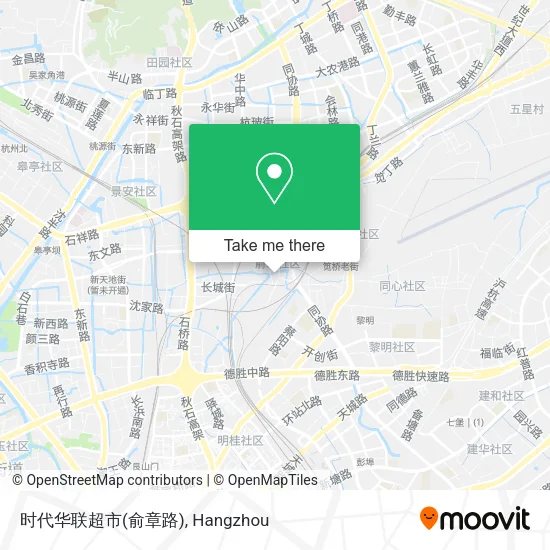 时代华联超市(俞章路) map