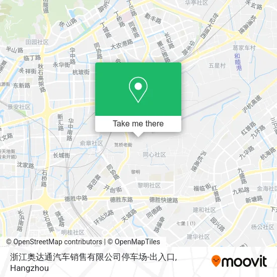 浙江奥达通汽车销售有限公司停车场-出入口 map
