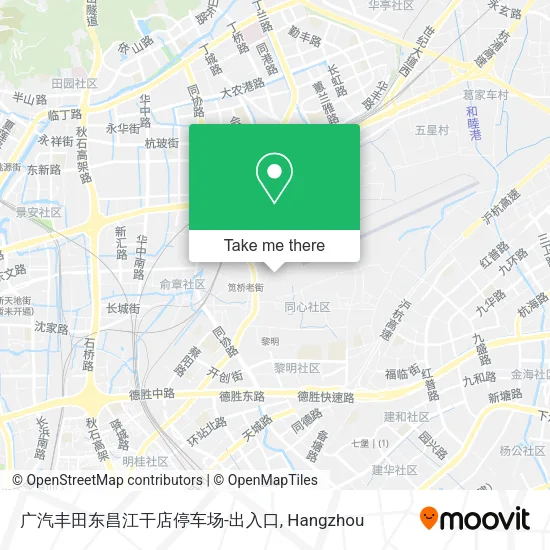广汽丰田东昌江干店停车场-出入口 map
