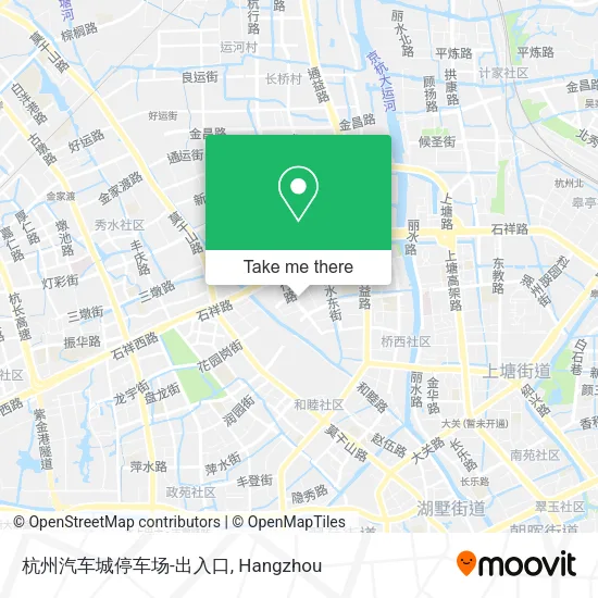 杭州汽车城停车场-出入口 map