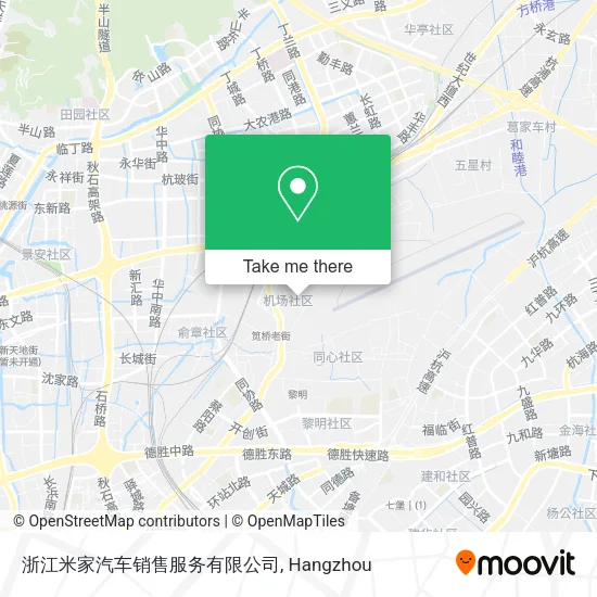 浙江米家汽车销售服务有限公司 map